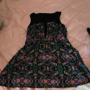 Patterned Dress with sheer detailing